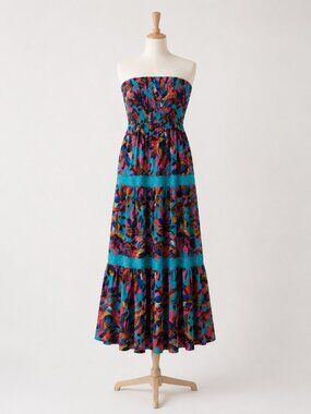 Tropical Print Boho Summer Dress